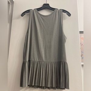 Theory Elvnee Drapey Pleated Peplum Top